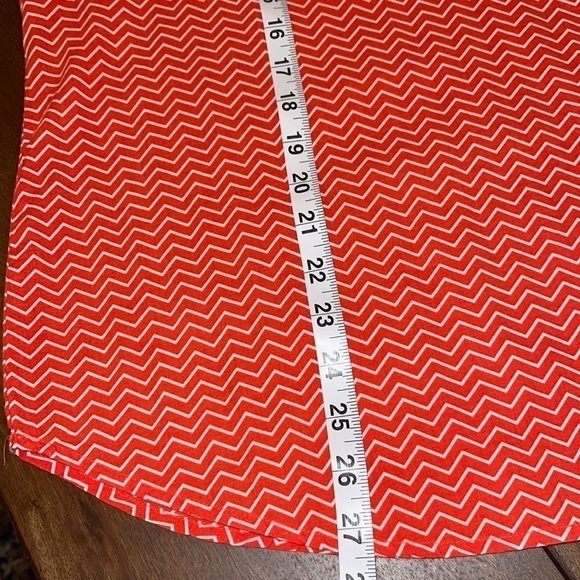 Hester & Orchard Orange & White Chevron Pop over Blouse Sz. S - Picture 10 of 14